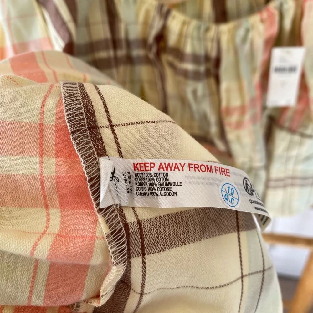 NWT! LyreBird Sleeveless Plaid Nap Mini Dress Size Small 100% Cotton Summer Boho